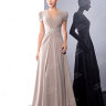 Вечернее длинное платье кремового цвета MC073B
