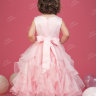 Детское платье нежно розового цвета декорировано пайетками бисером искусственным жемчугом HB018D