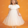 Детское платье белого цвета с пышной юбкой HB002D