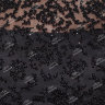 Черное вечернее платье с кроп-топом и юбкой с завышенной талией MC056B