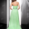 Классическое декольтированное вечернее платье нежно зеленного цвета MC044B