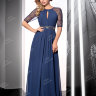 Вечернее длинное платье темно синего цвета BB483BXL