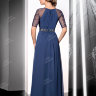 Вечернее длинное платье темно синего цвета BB483BXL