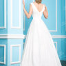 Атласное свадебное платье цвета айвори TB001
