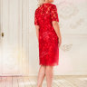 Вечернее короткое платье-футляр красного цвета ND070B