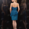 Коктейльное платье- бюстье темно-синего цвета BB433B