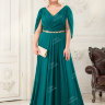 Зеленое вечернее платье в классическом греческом стиле NN008B