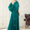 Зеленое вечернее платье в классическом греческом стиле NN008B