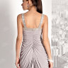 Вечернее короткое платье-баллон дымчато-серого цвета CW010B