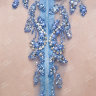 Голубое вечернее длинное платье расшитое камнями пайетками и бисером FA046B