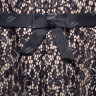Вечернее короткое кружевное платье черно-бежевого оттенка ND030B