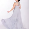 Вечернее длинное платье серо-лилового цвета CH009B 