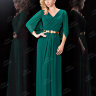 Вечернее длинное платье темно-зеленого цвета в греческом стиле LA007B