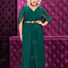 Вечернее длинное платье темно-зеленого цвета в греческом стиле LA007BXL