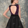 Короткое вечернее платье черного цвета с пышной юбкой и открытой спиной ND042B