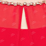 Красное короткое  вечернее платье с облегающей  юбкой и  свободным верхом LA013B