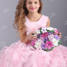 Детское платье нежно розового цвета декорировано пайетками бисером искусственным жемчугом HB018D