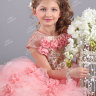 Детское платье розового цвета расшито пайетками и шелковой нитью HB007D