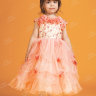 Детское платье розового цвета расшито пайетками и шелковой нитью HB007D