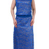 Платье женское в пол синее АРТЕМИДА