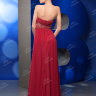 Красное вечернее длинное платье с глубоким декольте BB131B