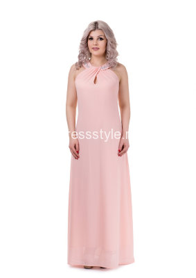 Платье в пол розовое "КОЛИБРИ"