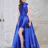 Синее вечернее платье с открытой спиной FA082B
